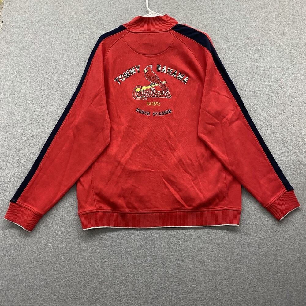 Tommy Bahama St Louis Cardinals Full Zip Sweater Jacket Mens L MLB Busch Stadium - Picture 2 of 14